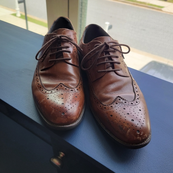 Men's Stacy Adam's leather oxford shoes - Picture 3 of 6